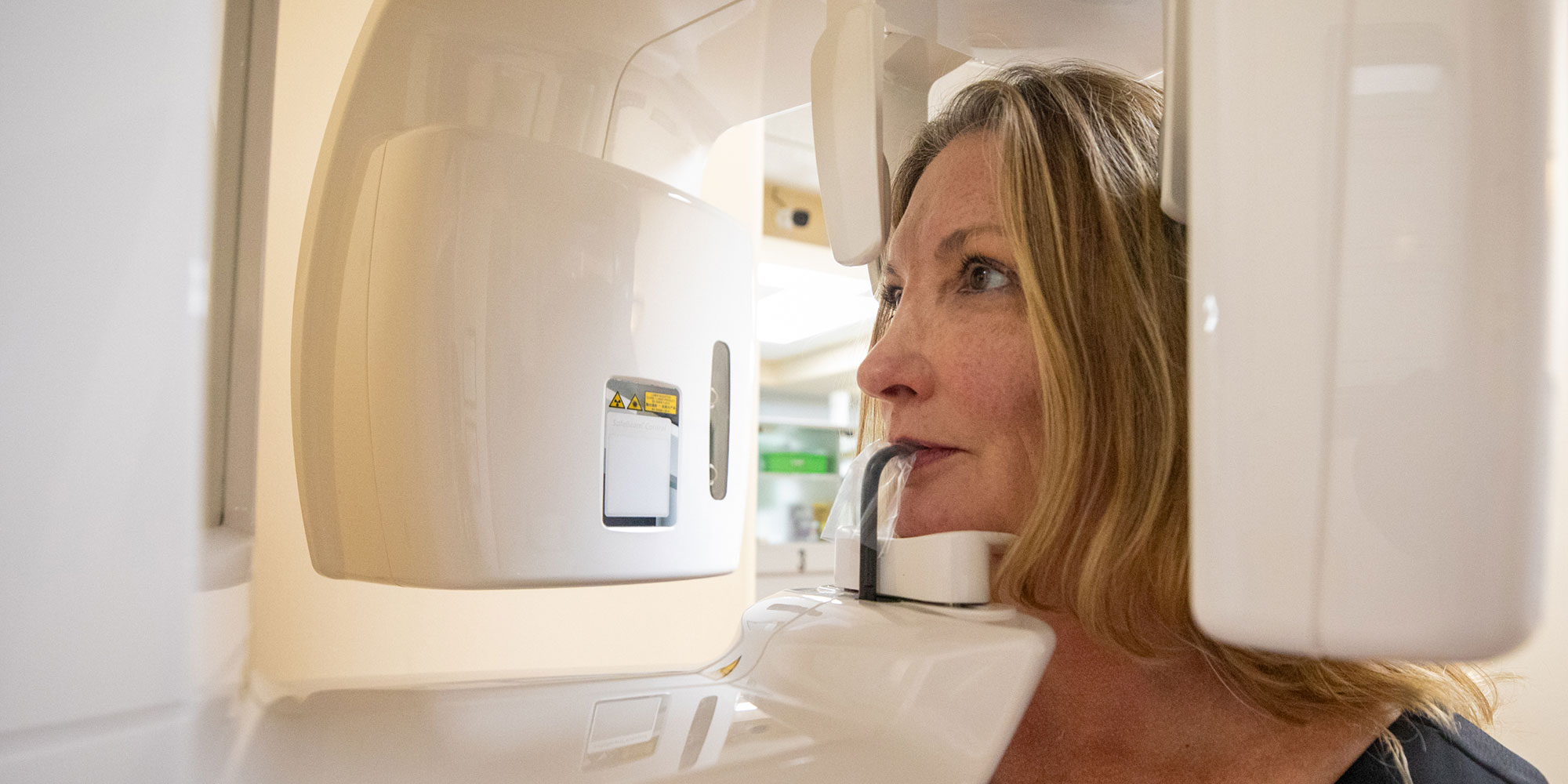 Woman having a dental x-ray